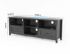Black TV Stand for Living Room and Bedroom by Blak Hom