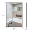 36" x 24" Modern Black Bathroom Mirror with Aluminum Frame by Blak Hom