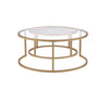 Set of 2 Shanish Nesting Table in Faux Marble & Gold