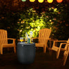 9.5 Gallon 4-in-1 Patio Rattan Cool Bar Cocktail Table