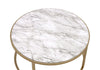 Set of 2 Shanish Nesting Table in Faux Marble & Gold