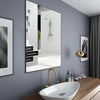 36" x 24" Modern Black Bathroom Mirror with Aluminum Frame by Blak Hom
