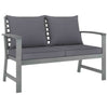 5-Piece Garden Lounge Set with Cushion Solid Acacia Wood (Gray)