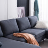 U-Shape Fabric Modular Sofa Dark Gray