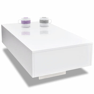 White Glossy Floating Coffee Table
