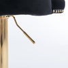 Set of 2 Modern Adjustable Velvet Swivel Bar Stools by Blak Hom
