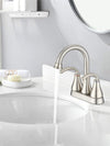 Two Handle Bathroom Sink Faucet with Pop-Up Drain