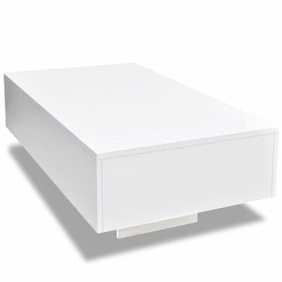 White Glossy Floating Coffee Table