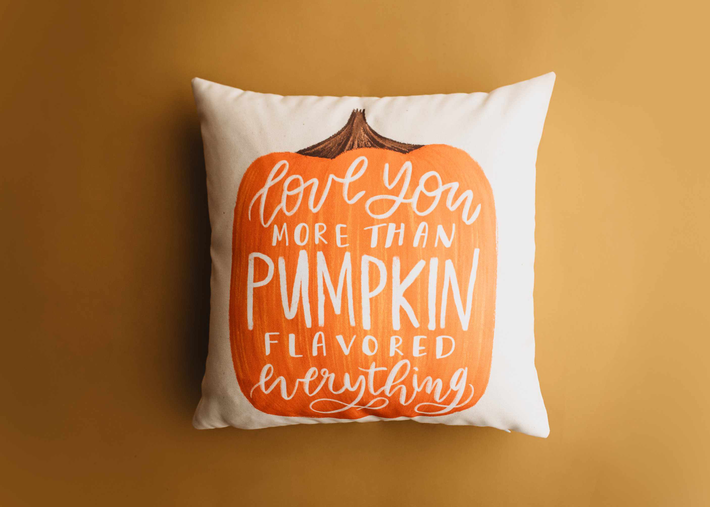 Primitive Pumpkin Decor Pillow Cover