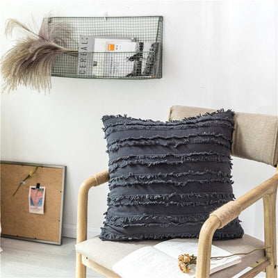 Floral Tassels Pillow Case by Blak Hom
