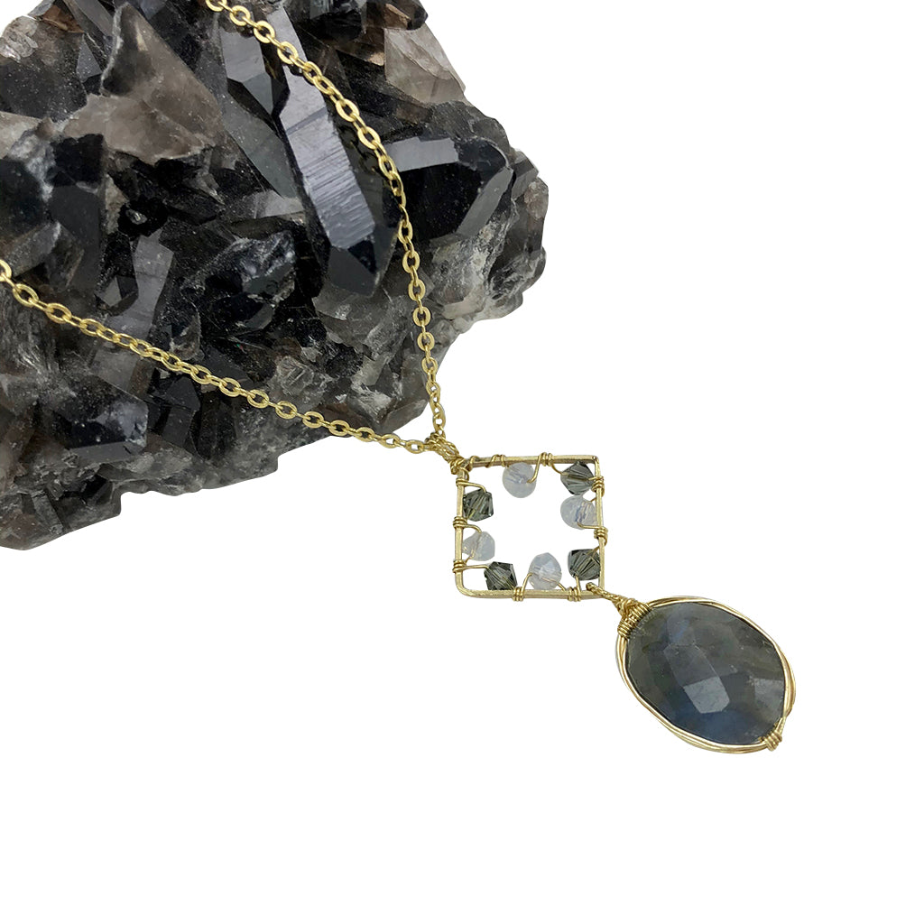 Labradorite Pendant Necklace by SLATE + SALT