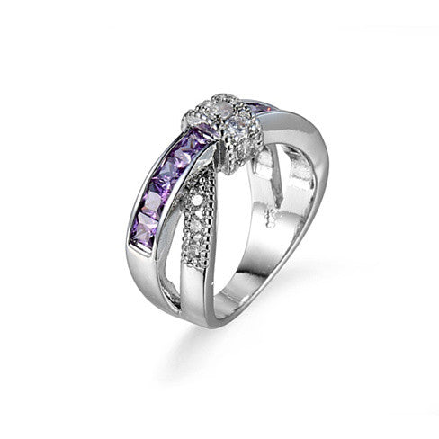 You Cross My Mind Ring Diamond Crystals In 3 Lovely Colors by VistaShops - Nellie's Way Beauty, Inc.