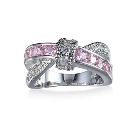 You Cross My Mind Ring Diamond Crystals In 3 Lovely Colors by VistaShops - Nellie's Way Beauty, Inc.