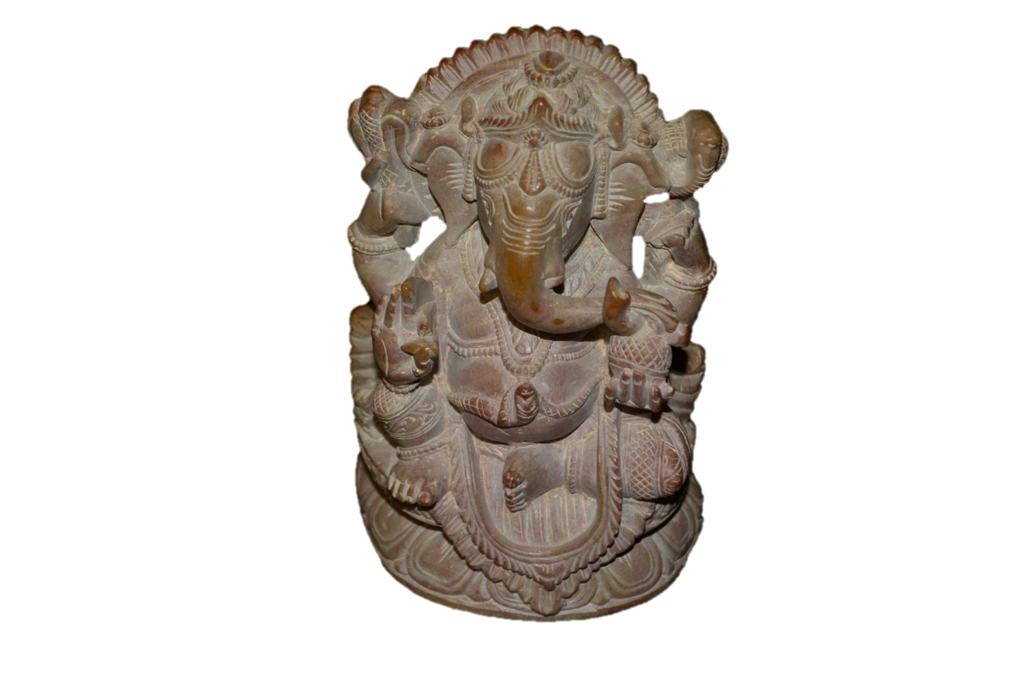 Handcrafted Sculpture Soapstone Elephant Head God Ganesha - Small by OMSutra