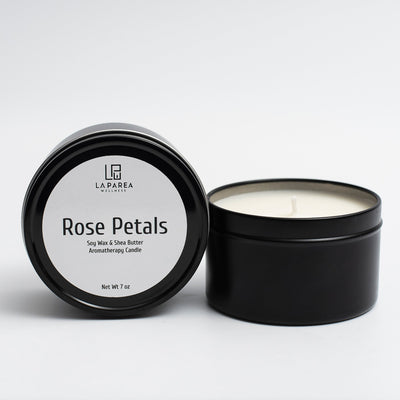 Rose Petals Scented Soy Candle by LA PAREA WELLNESS