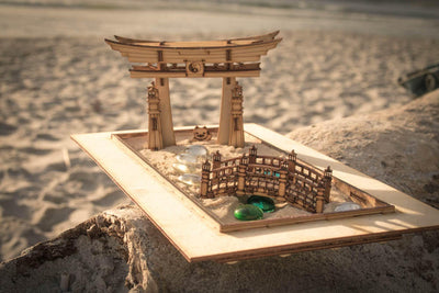 Zen Garden - Japanese Meditation Kit. Playset of 6 pieces, plus the sandbox option. by One Man, One Garage