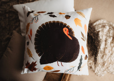 Primitive Turkey Pillow Cover | Thanksgiving deco