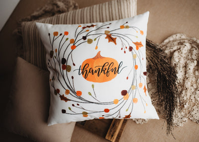 Primitive Pumpkin Lumbar Pillow Cover | 18x12