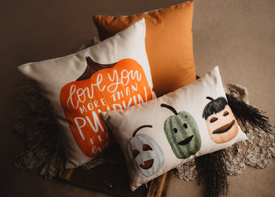 Primitive Pumpkin Decor Pillow Cover