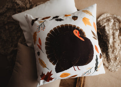 Primitive Turkey Pillow Cover | Thanksgiving deco