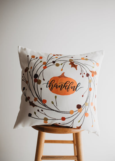 Primitive Pumpkin Lumbar Pillow Cover | 18x12