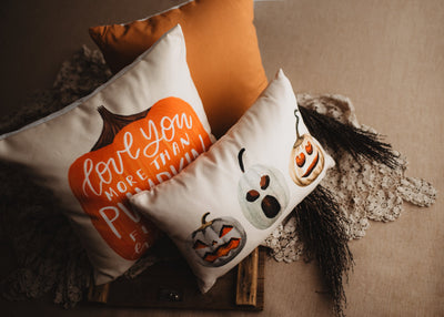 Primitive Pumpkin Decor Pillow Cover