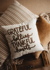 Grateful Bellies Thankful Hearts Throw Pillow Cover