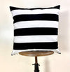 Black and White Stripes | Pillow Cover | Black Throw Pillows | White Throw Pillow | Black and White Decorative Pillows | Large Accent Pillow by UniikPillows