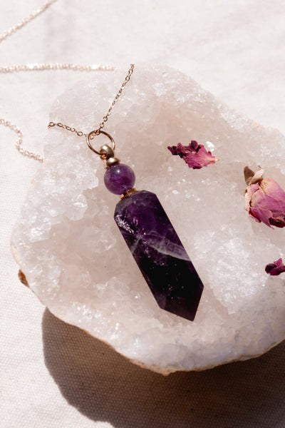 Sacred alchemy | Amethyst potion bottle by Terra Luna Sol
