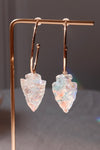 Athena | aura quartz arrowhead hoops by Terra Luna Sol