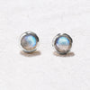 Labradorite Silver Stud Earrings by Tiny Rituals
