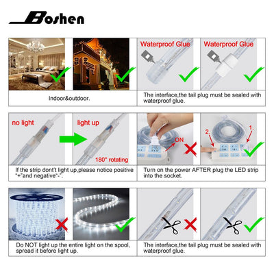 LED Rope Light 110V Garden Indoor Outdoor String Lighting Tube 50/150/100/300 ft by Plugsus Home Furniture