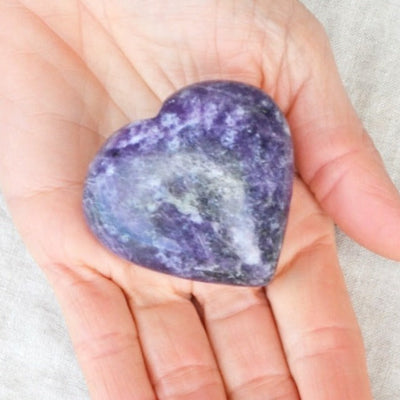 Lepidolite Heart by Tiny Rituals