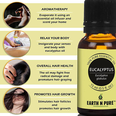 Earth N Pure Eucalyptus & Lavender Essential Oils by Distacart