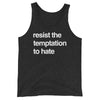 Resist The Temptation | Unisex Tank Tops by The Happy Givers