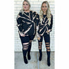 Black Swirl Pocketed Sweatshirt by Gabriel Clothing Company