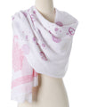 Om Shanti Meditation Yoga Prayer paisley design cotton shawl by OMSutra
