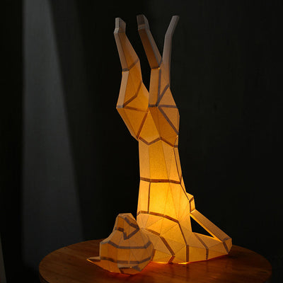 Yoga Cat 3D Paper Model, Lamp by PAPERCRAFT WORLD