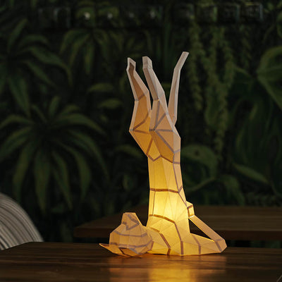 Yoga Cat 3D Paper Model, Lamp by PAPERCRAFT WORLD