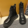 Chunky Black Motor Boots by White Market