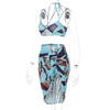 Land of Nostalgia Women's Irregular Print Bikini Top Mini Dress by Land of Nostalgia