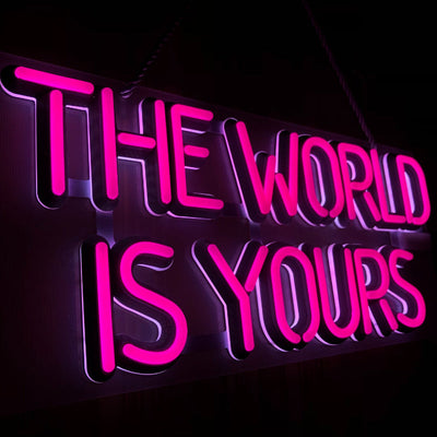 The World Is Yours Neon Light by White Market