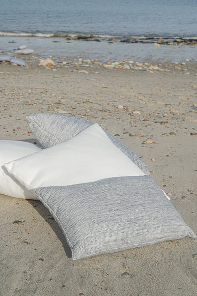 Summer Classic White Indoor and Outdoor Pillow by Anaya