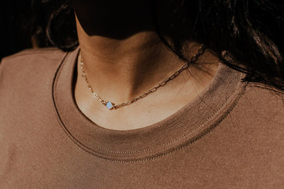 Opal Link Necklace by Toasted Jewelry