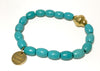 Natural Turquoise Healing Mantra Bracelet by Urban Charm Marketplace