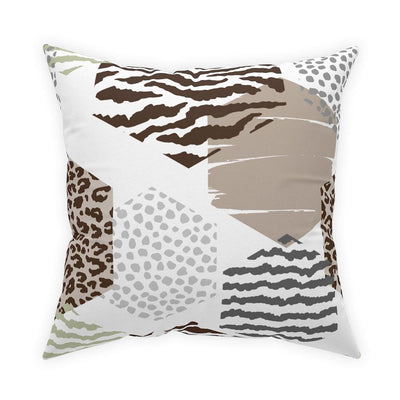 Uniquely You Decorative Throw Pillow - Accent / Geometric Print - Beige by inQue.Style