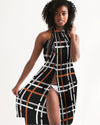 Uniquely You Sheer Black Tartan Plaid Swimsuit Cover Up by inQue.Style