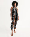 Uniquely You Sheer Black Tartan Plaid Swimsuit Cover Up by inQue.Style