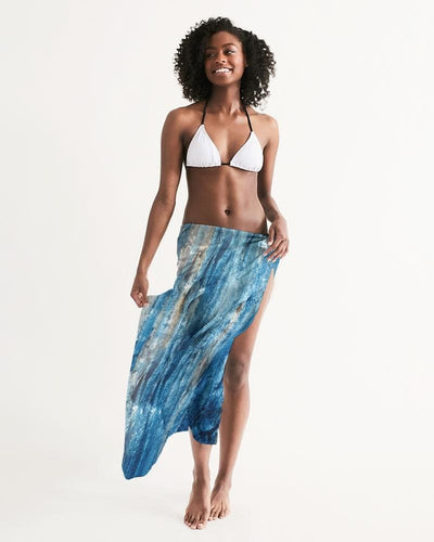 Uniquely You Sheer Blue Mountain Outdoor Landscape Swim Cover Up by inQue.Style