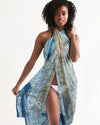 Uniquely You Sheer Blue Mountain Outdoor Landscape Swim Cover Up by inQue.Style